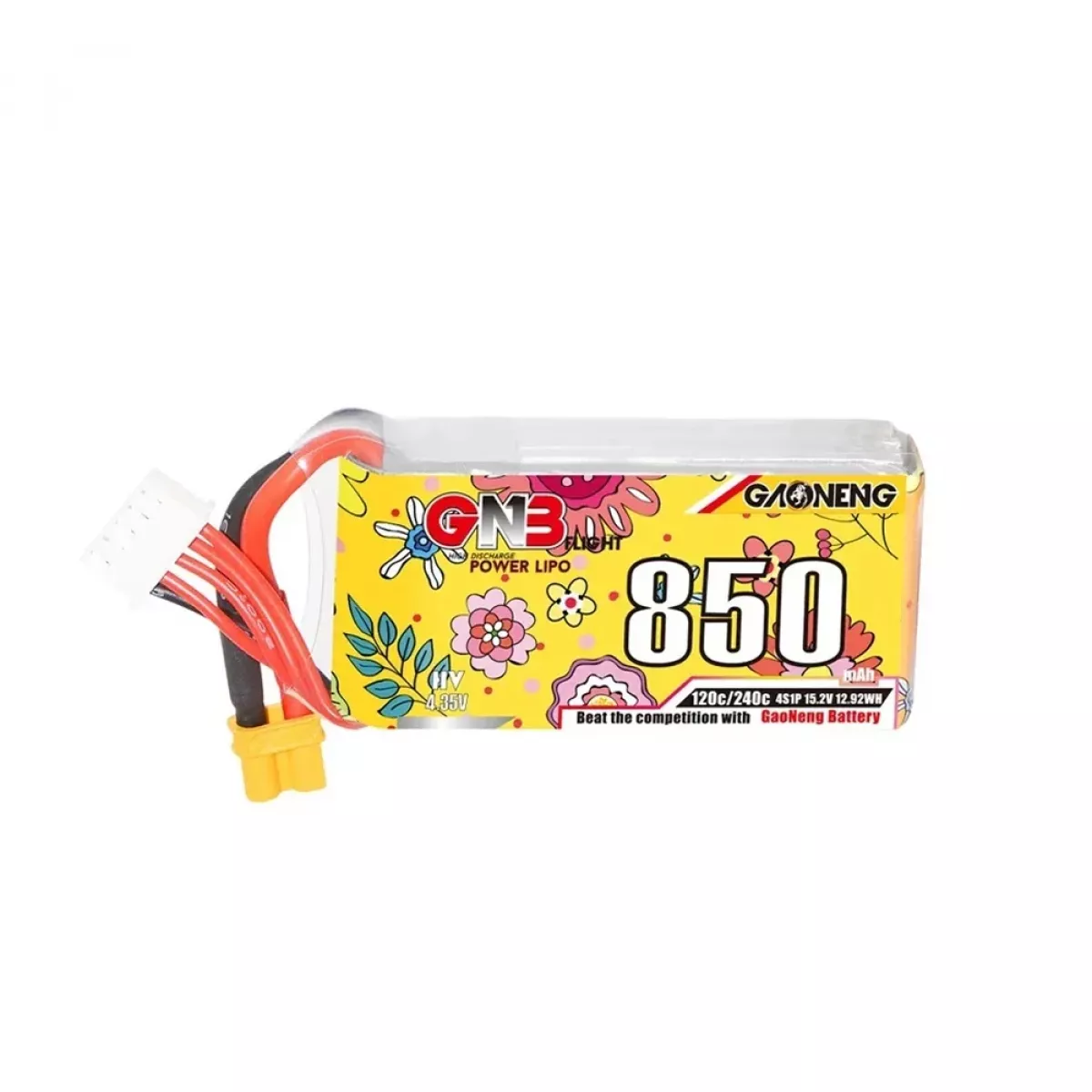 Аккумулятор GNB 4S HV 15.2V 850mAh 120C/240C для дрона с разъёмом XT30 Аккумулятор GNB 4S HV 15.2V 850mAh 120C/240C для дрона с разъёмом XT30