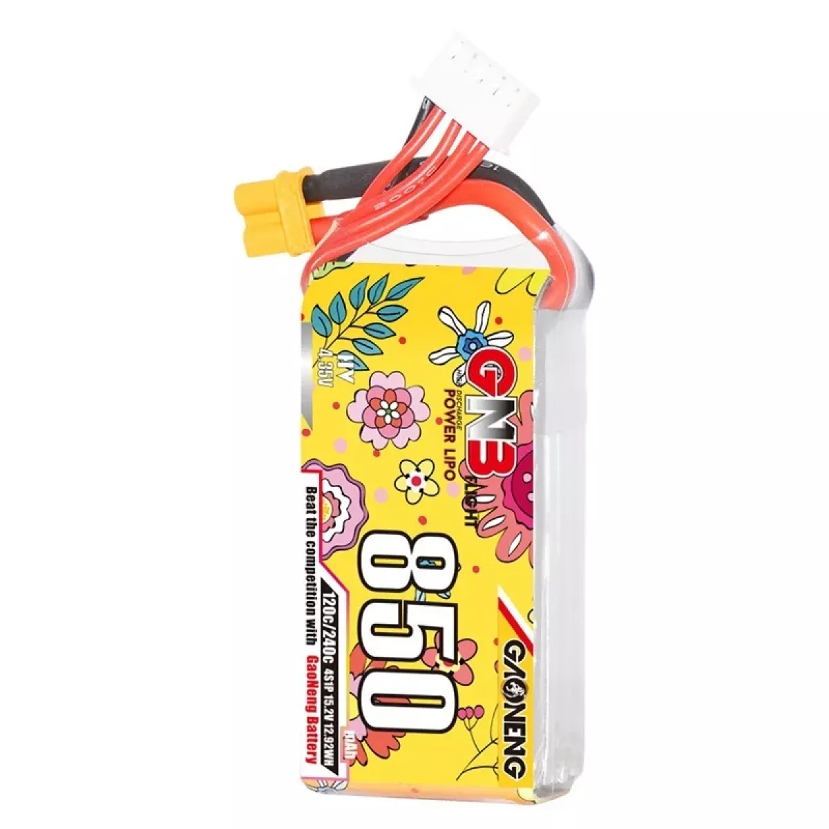 Аккумулятор GNB 4S HV 15.2V 850mAh 120C/240C для дрона с разъёмом XT30 Аккумулятор GNB 4S HV 15.2V 850mAh 120C/240C для дрона с разъёмом XT30
