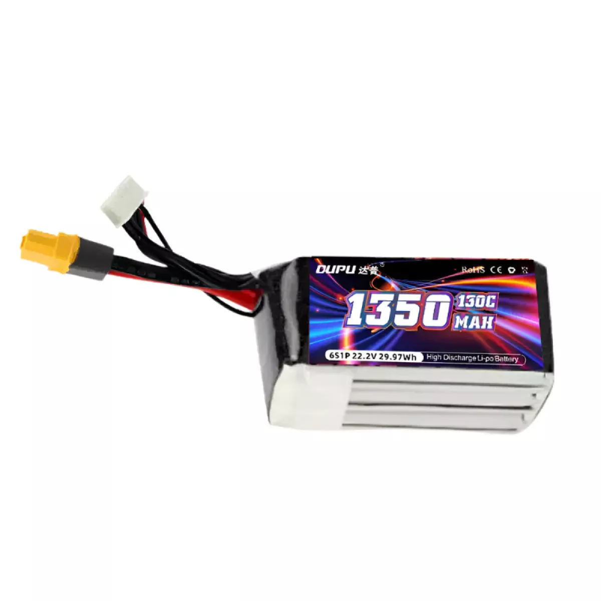 Аккумулятор DUPU 1350mAh 4S/6S 130C 150C LiPo для FPV-дронов Аккумулятор DUPU 1350mAh 4S/6S 130C 150C LiPo для FPV-дронов