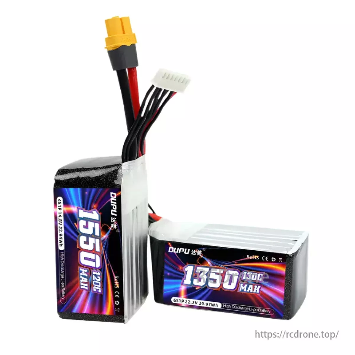 Аккумулятор DUPU 1350mAh 4S/6S 130C 150C LiPo для FPV-дронов Аккумулятор DUPU 1350mAh 4S/6S 130C 150C LiPo для FPV-дронов