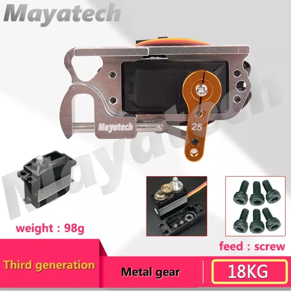 Сервопривод Mayatech 6535KG V3/V4 для сброса груза БПЛА с пультом, нагрузка до 35 кг, диспенсер Tarot Сервопривод Mayatech 6535KG V3/V4 для сброса груза БПЛА с пультом, нагрузка до 35 кг, диспенсер Tarot