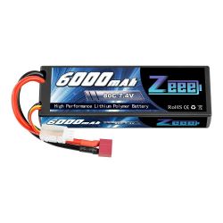 Zeee 2S 6000mAh 7.4V 80C LiPo аккумулятор с Deans для радиоуправляемых моделей и FPV дронов