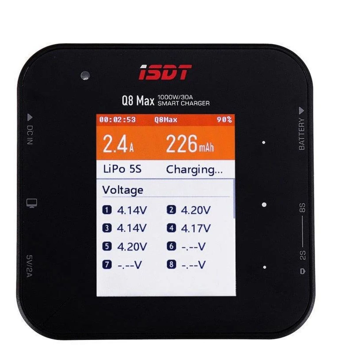 ISDT Q8 Max BattGo 1000W 30A Зарядное-Разрядное устройство для 1-8S LiPo аккумуляторов FPV дронов ISDT Q8 Max BattGo 1000W 30A Зарядное-Разрядное устройство для 1-8S LiPo аккумуляторов FPV дронов