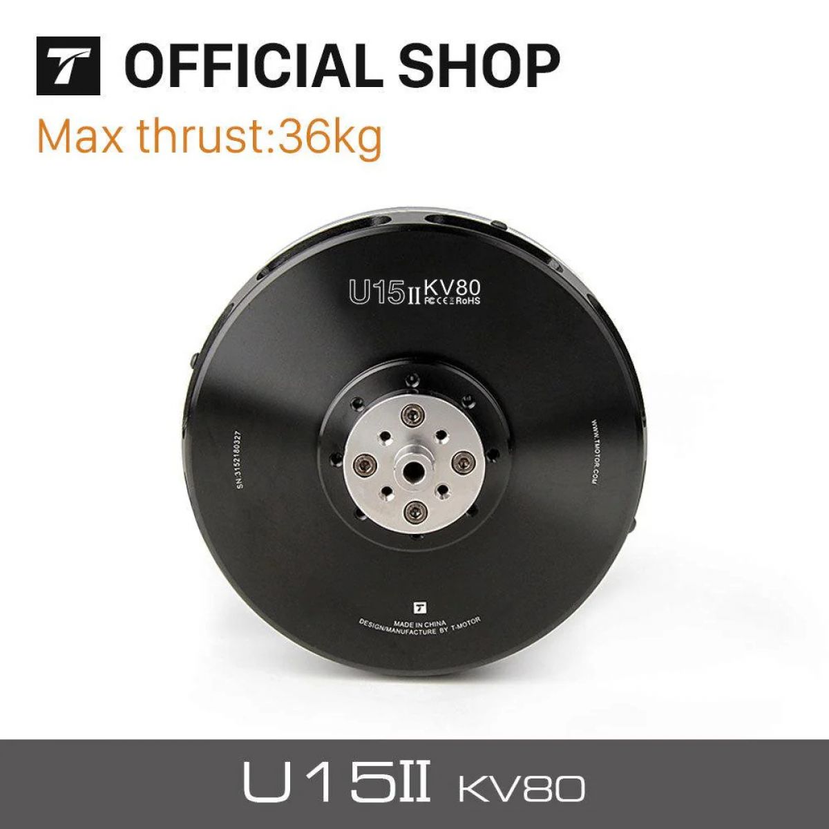 Двигатель T-motor U15 II KV80 — мощный мотор 36 кг для дронов 100 кг, для пропеллера 40" Двигатель T-motor U15 II KV80 — мощный мотор 36 кг для дронов 100 кг, для пропеллера 40"