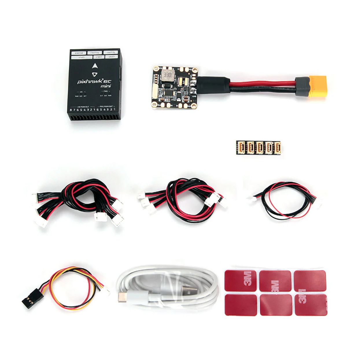Контроллер Holybro Pixhawk 6C Mini FC с модулем питания M02/M06 и GPS M8N/M9N/M10 для дрона/БПЛА Контроллер Holybro Pixhawk 6C Mini FC с модулем питания M02/M06 и GPS M8N/M9N/M10 для дрона/БПЛА