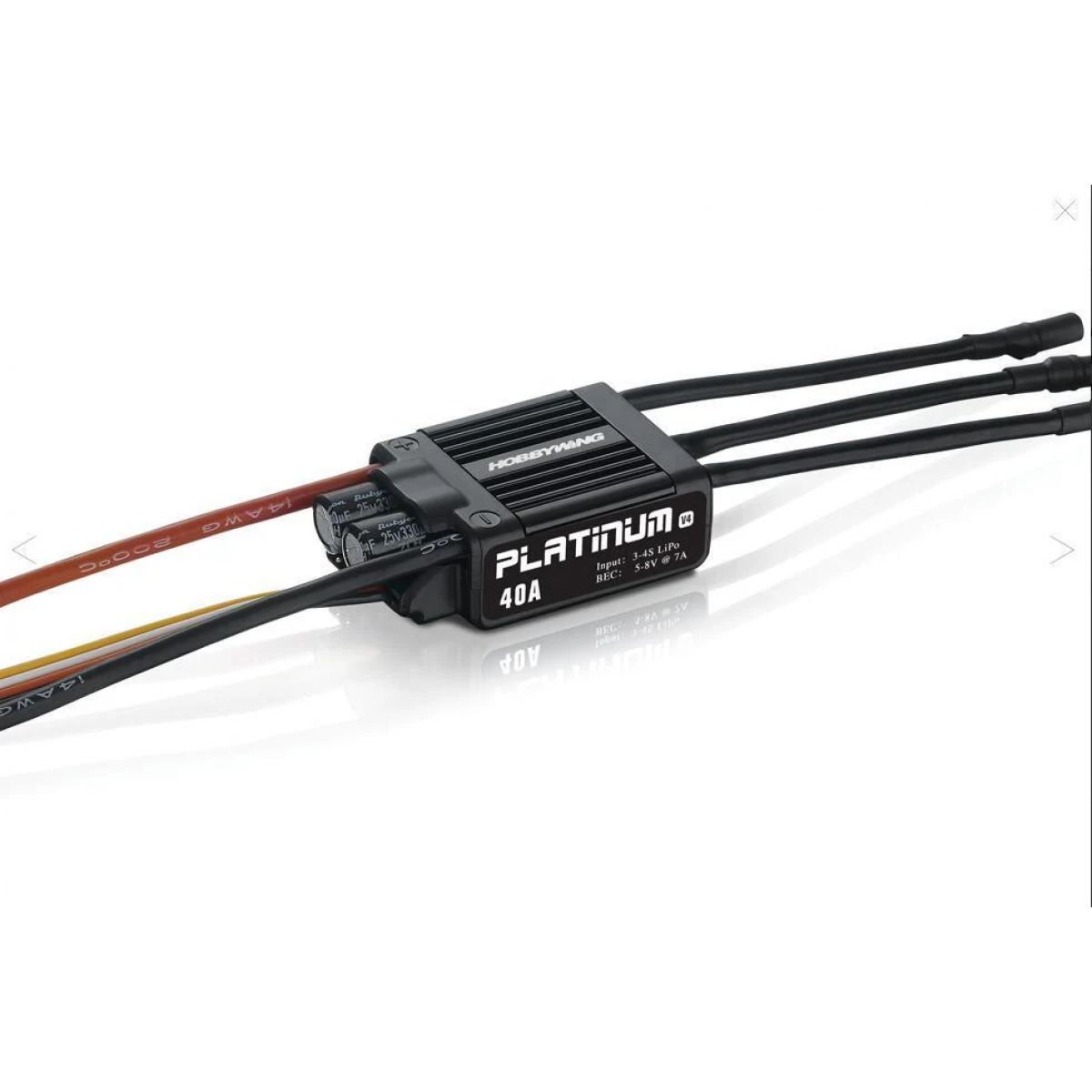 Hobbywing Platinum 40A V4 ESC — Бесколлекторный контроллер скорости для FPV, дронов и вертолётов Hobbywing Platinum 40A V4 ESC — Бесколлекторный контроллер скорости для FPV, дронов и вертолётов
