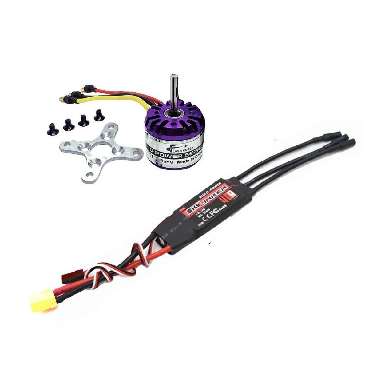 Бесколлекторный мотор FLASHHOBBY H2830 3250KV/3500KV/4000KV и ESC 40A для RC вертолёта Бесколлекторный мотор FLASHHOBBY H2830 3250KV/3500KV/4000KV и ESC 40A для RC вертолёта