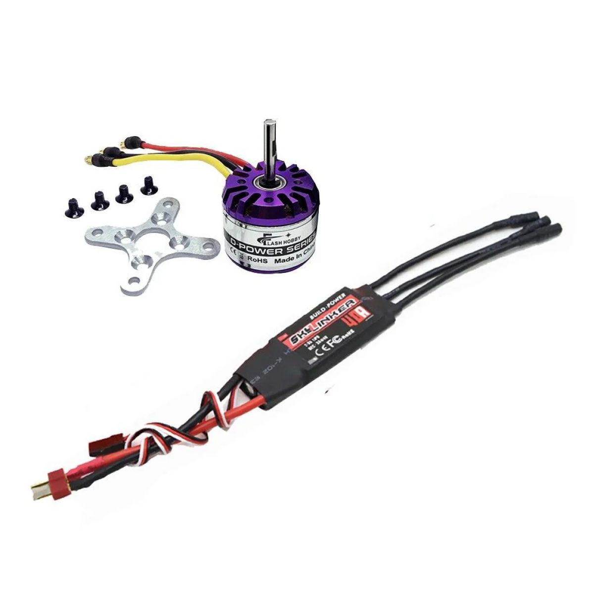 Бесколлекторный мотор FLASHHOBBY H2830 3250KV/3500KV/4000KV и ESC 40A для RC вертолёта Бесколлекторный мотор FLASHHOBBY H2830 3250KV/3500KV/4000KV и ESC 40A для RC вертолёта