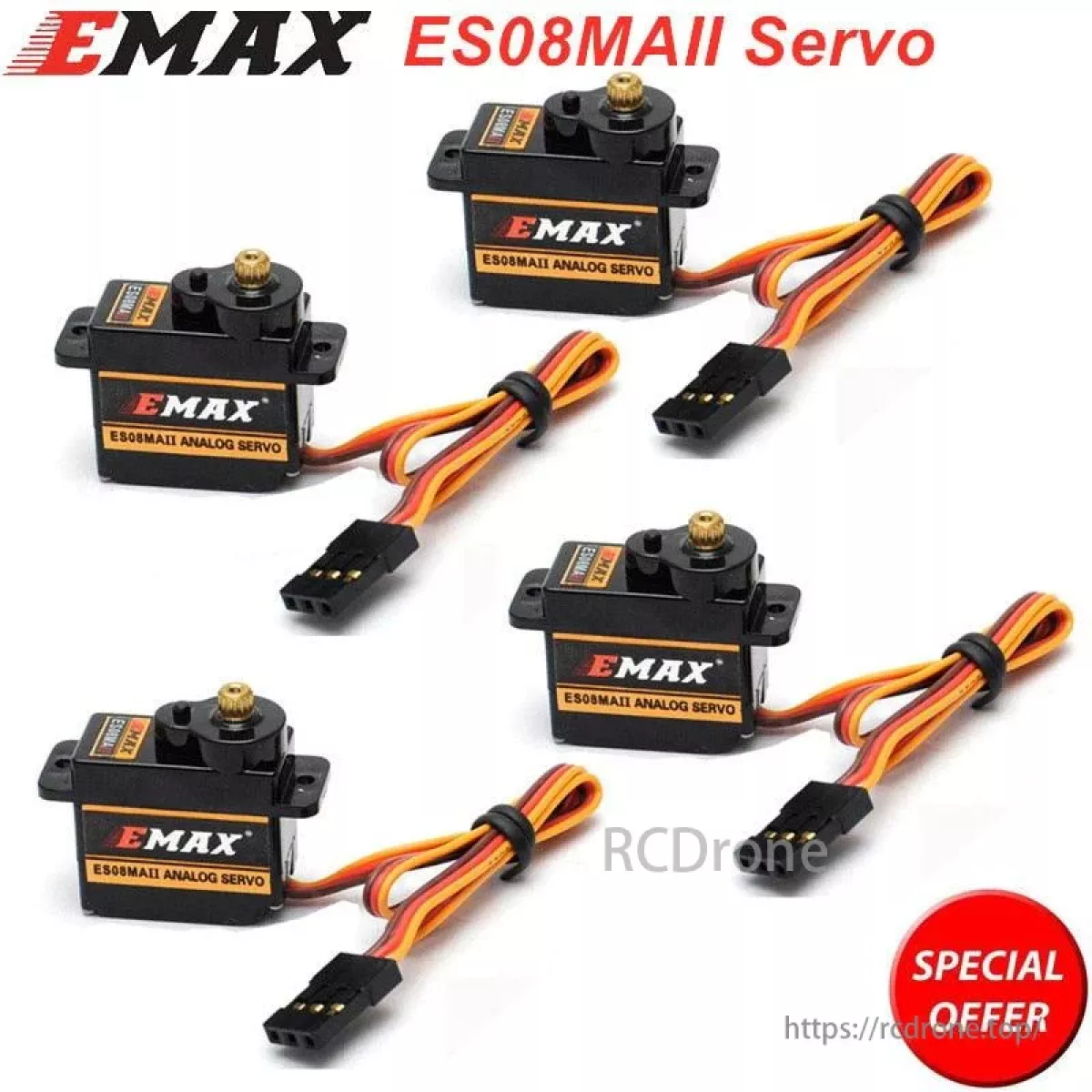 Сервопривод EMAX ES08MA ES08MAII 12г, металл-шестерня, для RC авто, лодки, вертолёта, самолёта, робота Сервопривод EMAX ES08MA ES08MAII 12г, металл-шестерня, для RC авто, лодки, вертолёта, самолёта, робота