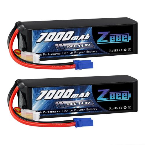 2 шт. Zeee LiPo аккумулятор 4S 7000mAh/6S 100C 14.8V/22.2V Softcase с EC5 для RC авто и моделей