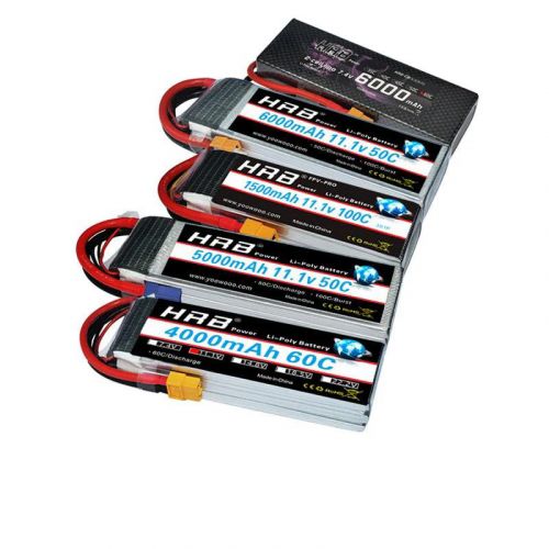 Аккумулятор HRB Lipo 3S 11.1В, 1300–22000мАч, разъём XT60