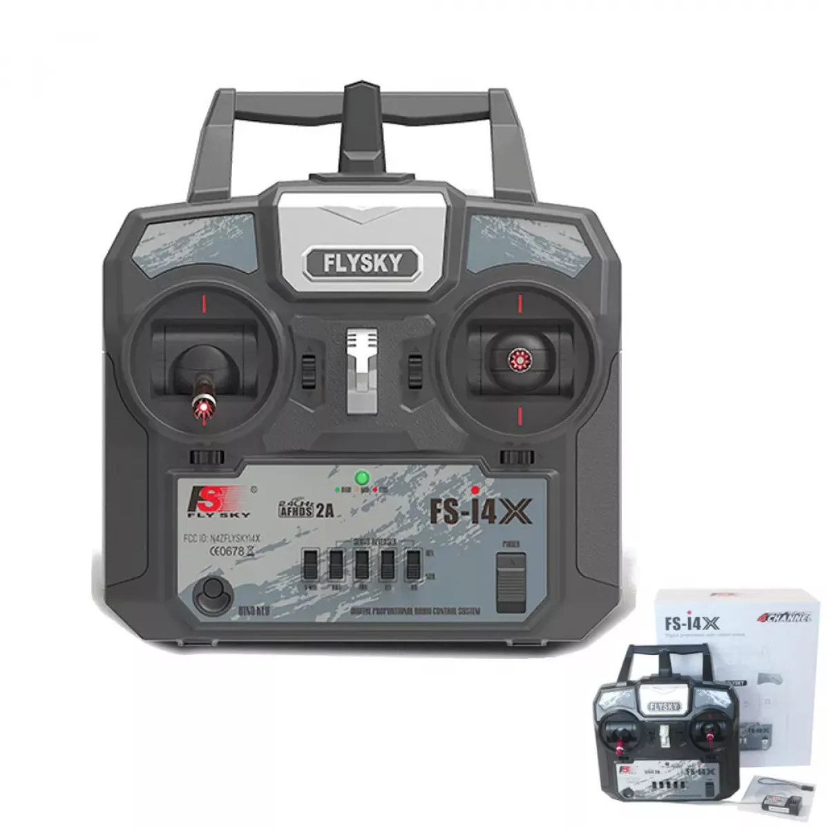 Flysky FS-i4X 2.4G 4-канальный передатчик с приёмником FS-A6 для вертолёта, самолёта, дрона Flysky FS-i4X 2.4G 4-канальный передатчик с приёмником FS-A6 для вертолёта, самолёта, дрона