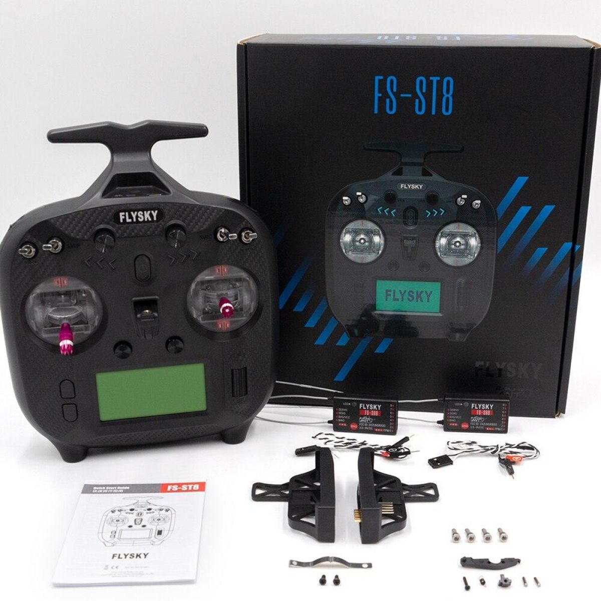 FlySky FS-ST8 2.4ГГц 10CH Радиопередатчик с ANT RGB Assistant 3.0 и приёмником SR8 для RC дрона, самолёта, авто, лодки FlySky FS-ST8 2.4ГГц 10CH Радиопередатчик с ANT RGB Assistant 3.0 и приёмником SR8 для RC дрона, самолёта, авто, лодки