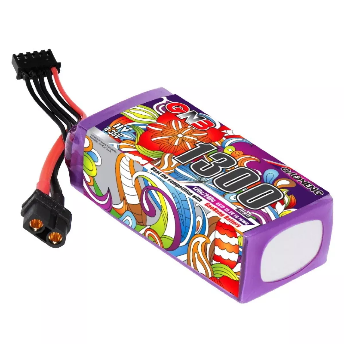 Аккумулятор GNB 4S HV 15.2V 1300mAh 120C/240C LiPo для дрона Аккумулятор GNB 4S HV 15.2V 1300mAh 120C/240C LiPo для дрона