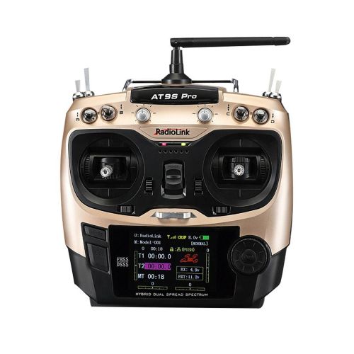 Radiolink AT9S Pro — 12-канальный 2.4G RC-передатчик с поддержкой Crossfire и приёмником RX R9DS для дронов