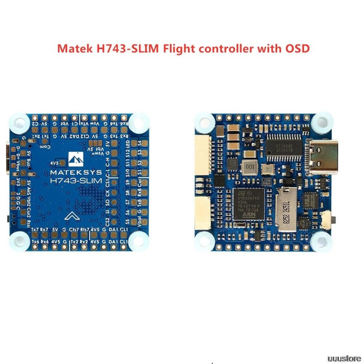 Контроллер полёта Matek H743-SLIM с OSD, 5V BEC, MPU6000, без датчика тока для FPV дрона Контроллер полёта Matek H743-SLIM с OSD, 5V BEC, MPU6000, без датчика тока для FPV дрона