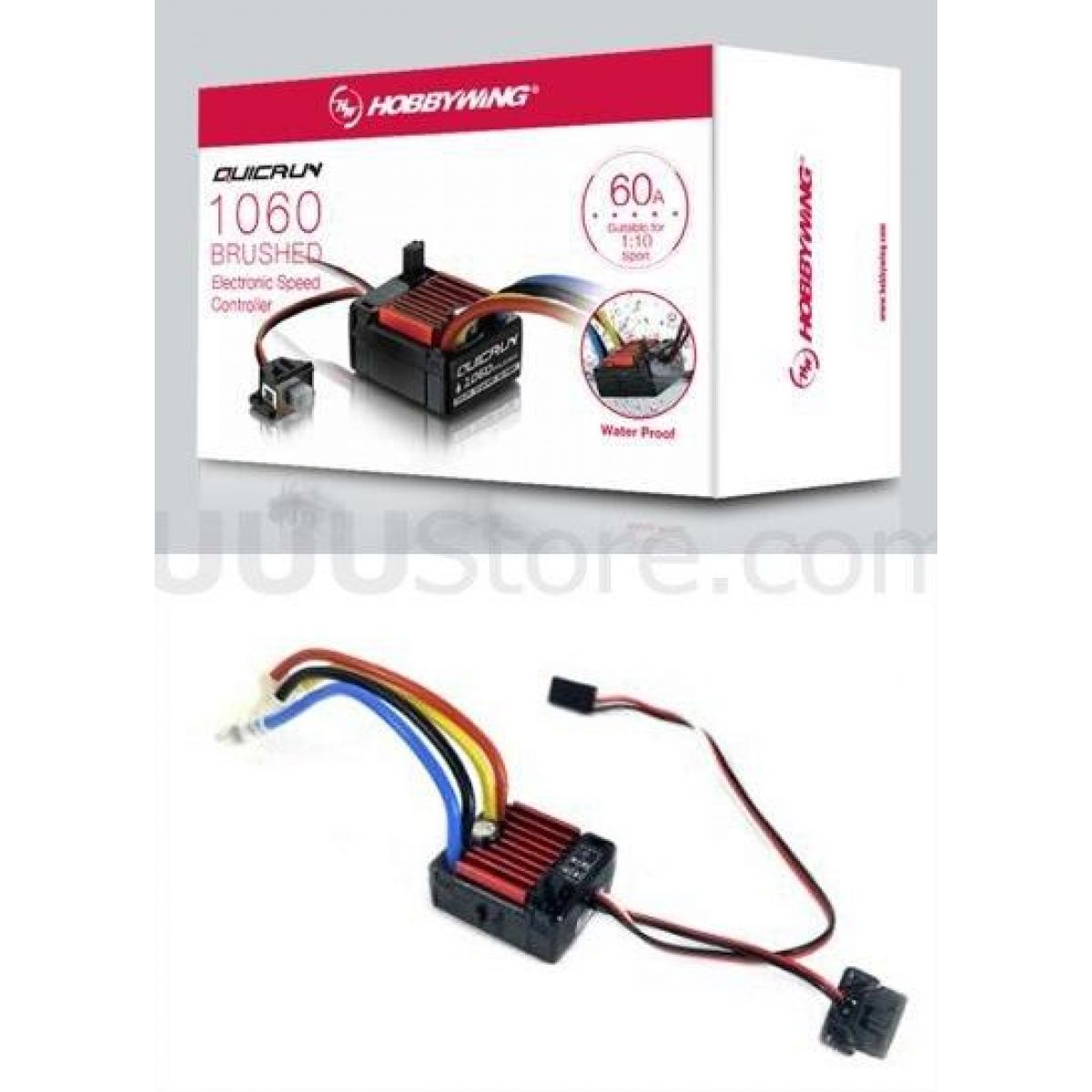 Электронный регулятор скорости ESC HobbyWing QuicRun 1060 60A с BEC для 1:10 RC автомобилей Электронный регулятор скорости ESC HobbyWing QuicRun 1060 60A с BEC для 1:10 RC автомобилей