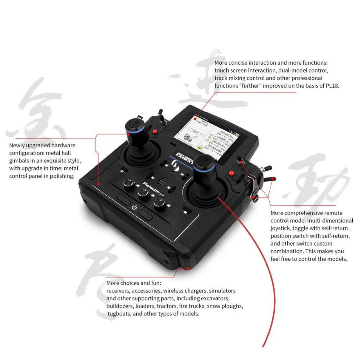 Flysky 2.4G 18CH PL18EV Радиосистема с FGR12B FGR8B, экран 3.5" TFT для RC катеров, авто, танков Flysky 2.4G 18CH PL18EV Радиосистема с FGR12B FGR8B, экран 3.5" TFT для RC катеров, авто, танков