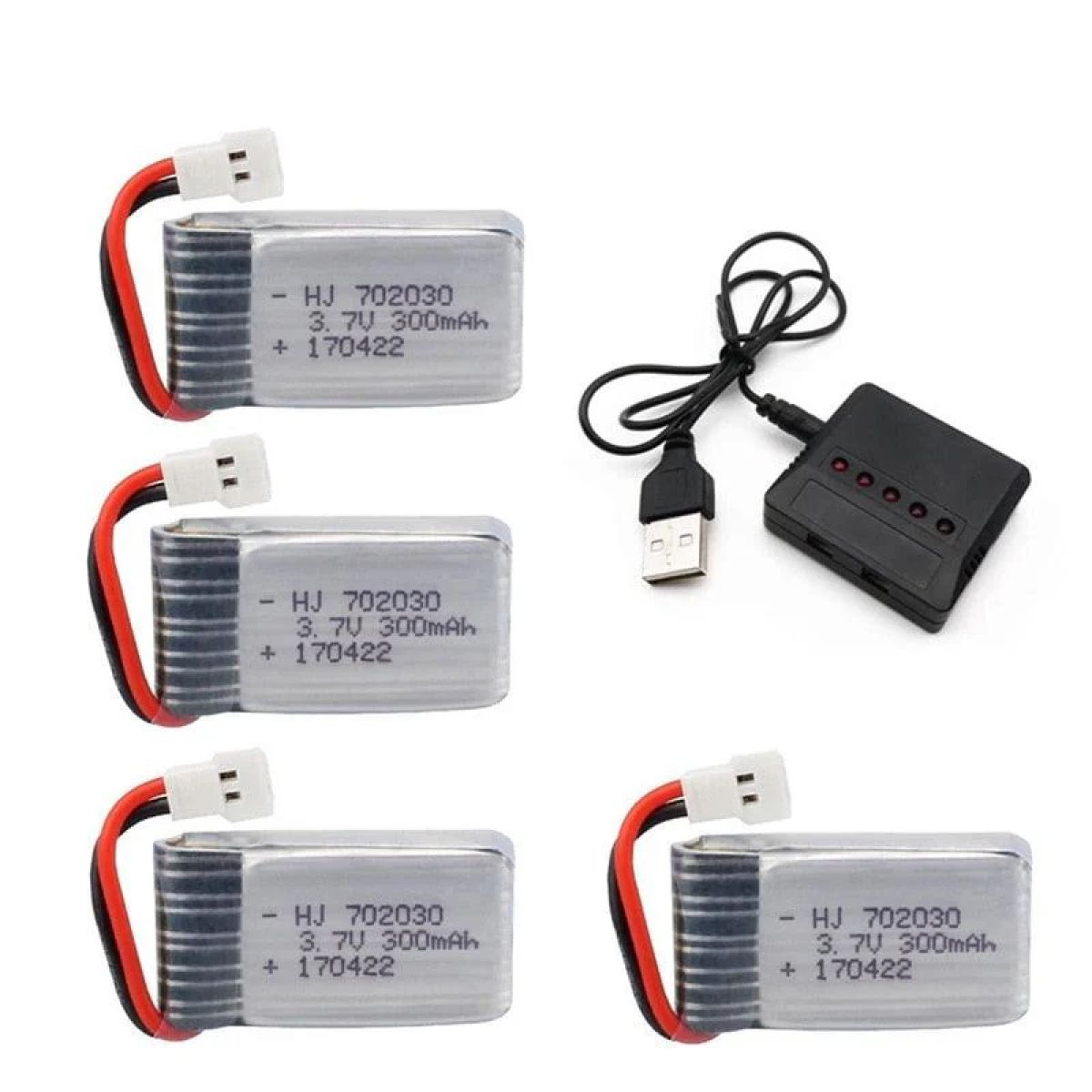 Аккумулятор 3.7V 300mAh LiPo с зарядным для дронов U816 U830 F180 E55 FQ777 H107 X11C FY530 Аккумулятор 3.7V 300mAh LiPo с зарядным для дронов U816 U830 F180 E55 FQ777 H107 X11C FY530