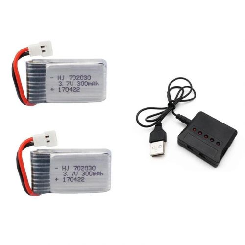 Аккумулятор 3.7V 300mAh LiPo с зарядным для дронов U816 U830 F180 E55 FQ777 H107 X11C FY530