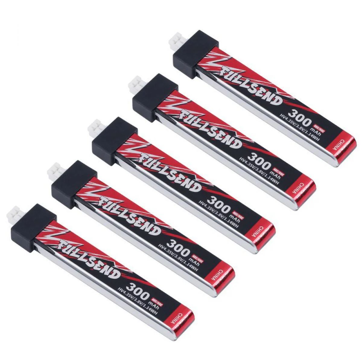 Аккумулятор iFlight Fullsend 1S 300mAh 40C HV JST-PH2.0 для Alpha A65 Tiny Whoop FPV, 5 шт. Аккумулятор iFlight Fullsend 1S 300mAh 40C HV JST-PH2.0 для Alpha A65 Tiny Whoop FPV, 5 шт.