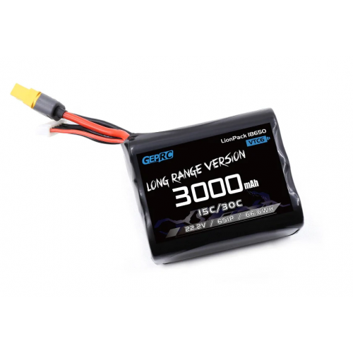 GEPRC VTC6 3000мАч 18650 6S1P аккумулятор с разъёмами XT30/XT60 для FPV квадрокоптеров