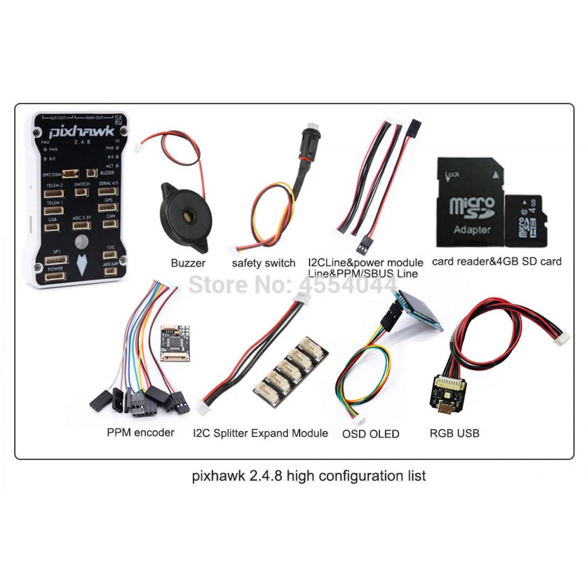 Контроллер полёта Pixhawk PX4 PIX 2.4.8 32 Bit с RGB, OLED, защитным выключателем, буззером, PPM, I2C, SD 4ГБ Контроллер полёта Pixhawk PX4 PIX 2.4.8 32 Bit с RGB, OLED, защитным выключателем, буззером, PPM, I2C, SD 4ГБ