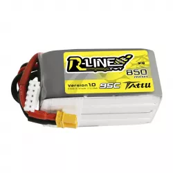 Аккумулятор TATTU R-Line 1.0 14.8V 4S 850mAh 95C LiPo для FPV дронов с разъемом XT30
