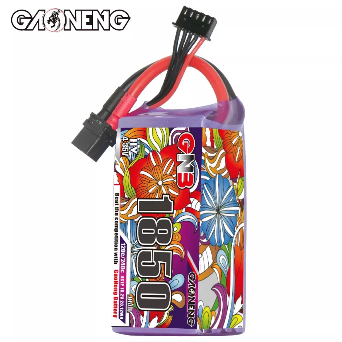 Аккумулятор GaoNeng GNB 6S HV 22.8V 1850mAh 120C Lipo для FPV гоночного дрона Аккумулятор GaoNeng GNB 6S HV 22.8V 1850mAh 120C Lipo для FPV гоночного дрона