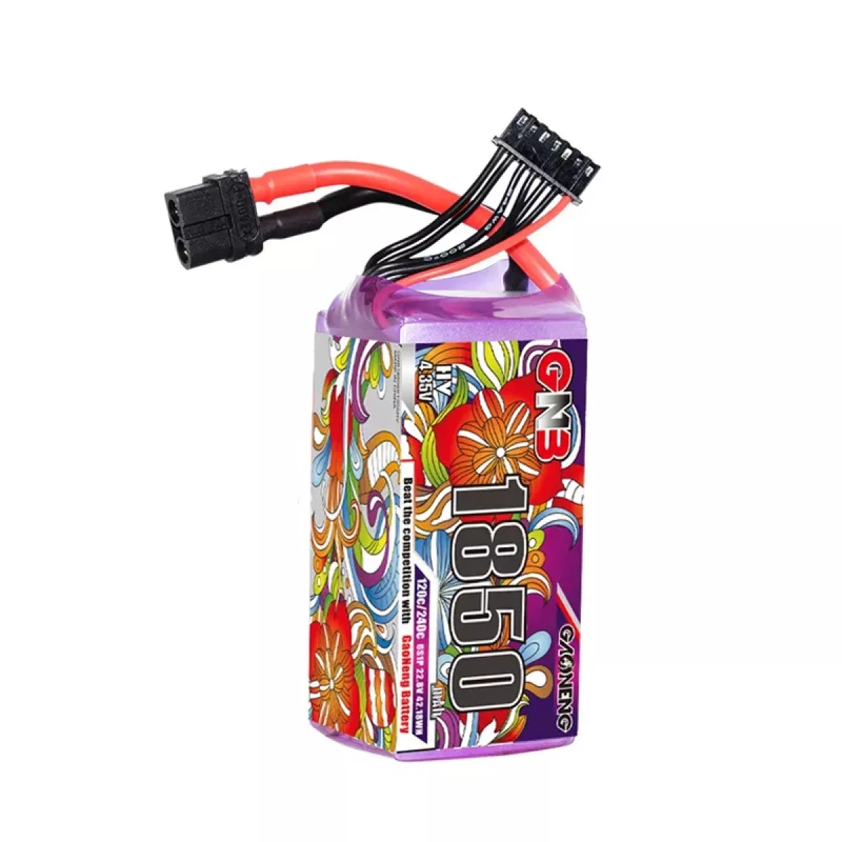 Аккумулятор GaoNeng GNB 6S HV 22.8V 1850mAh 120C Lipo для FPV гоночного дрона Аккумулятор GaoNeng GNB 6S HV 22.8V 1850mAh 120C Lipo для FPV гоночного дрона