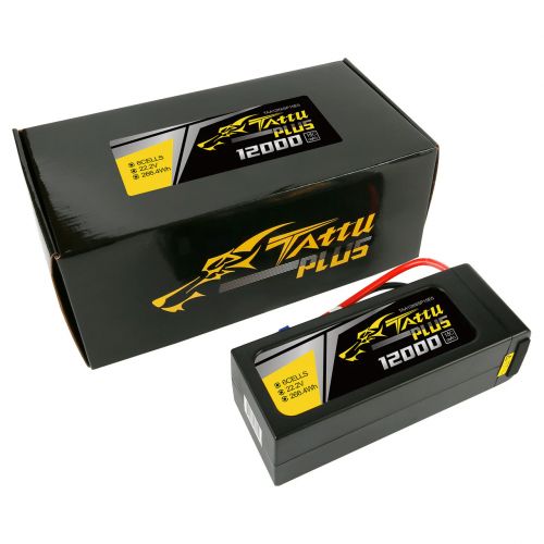 Tattu Plus 12000mAh 6S 15C 22.2V Смарт LiPo аккумулятор с EC5/AS150+XT150 (новая версия)