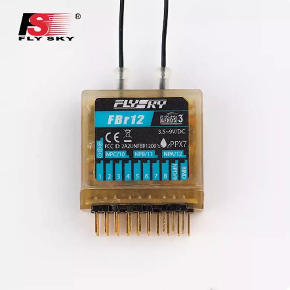 FlySky FBr12 — 12-канальный приёмник для пультов PL18, NB4, NB4LE FlySky FBr12 — 12-канальный приёмник для пультов PL18, NB4, NB4LE