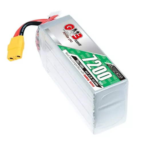 Аккумулятор GNB 6S 22.2В 7200мАч 70C LiPo для дрона с разъёмами XT60/XT90