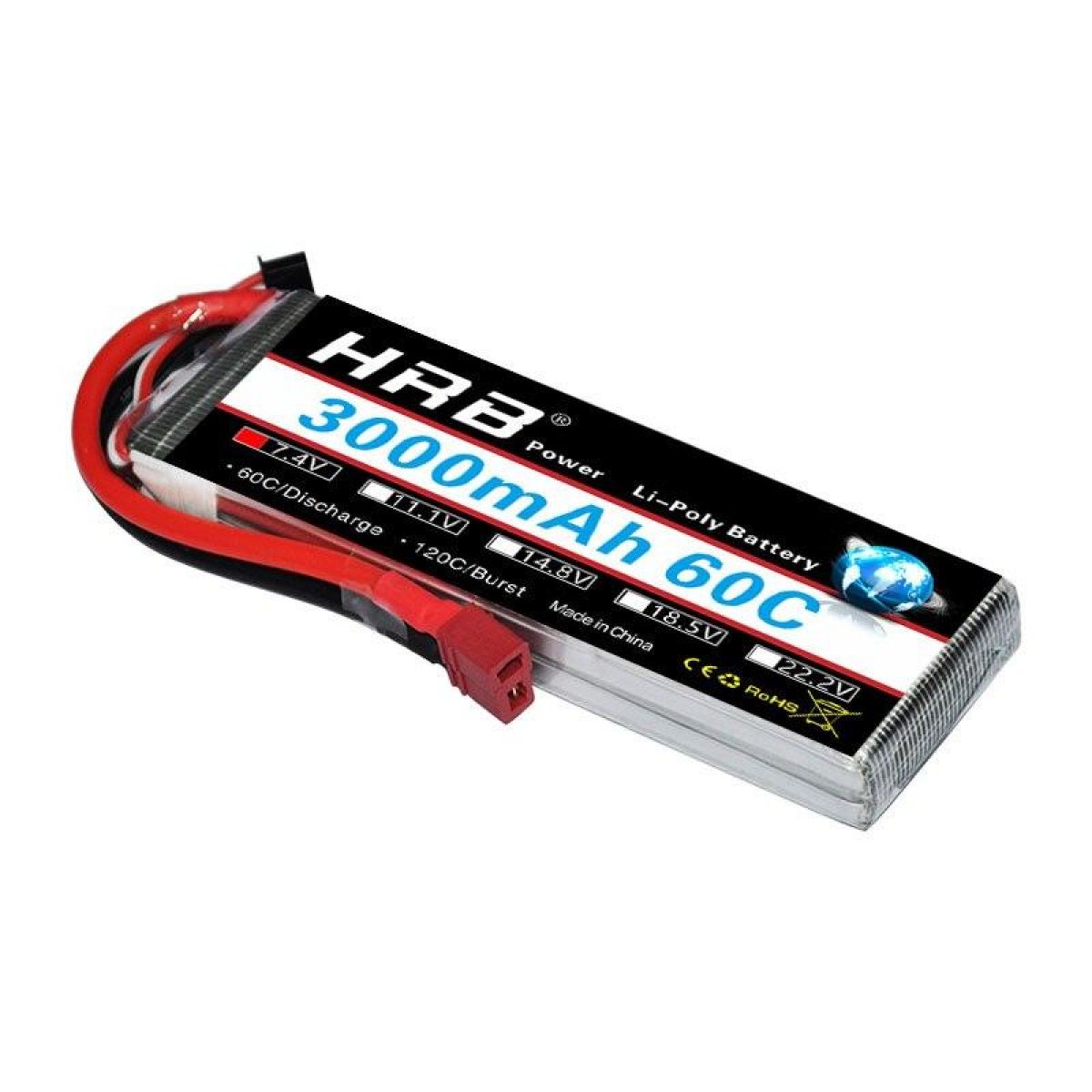Аккумулятор HRB Lipo 2S 7.4V 3000mAh 60C для RC Car, UAV, Drone, RC Truck, RC Airplane, 1/16, 1/14 Аккумулятор HRB Lipo 2S 7.4V 3000mAh 60C для RC Car, UAV, Drone, RC Truck, RC Airplane, 1/16, 1/14