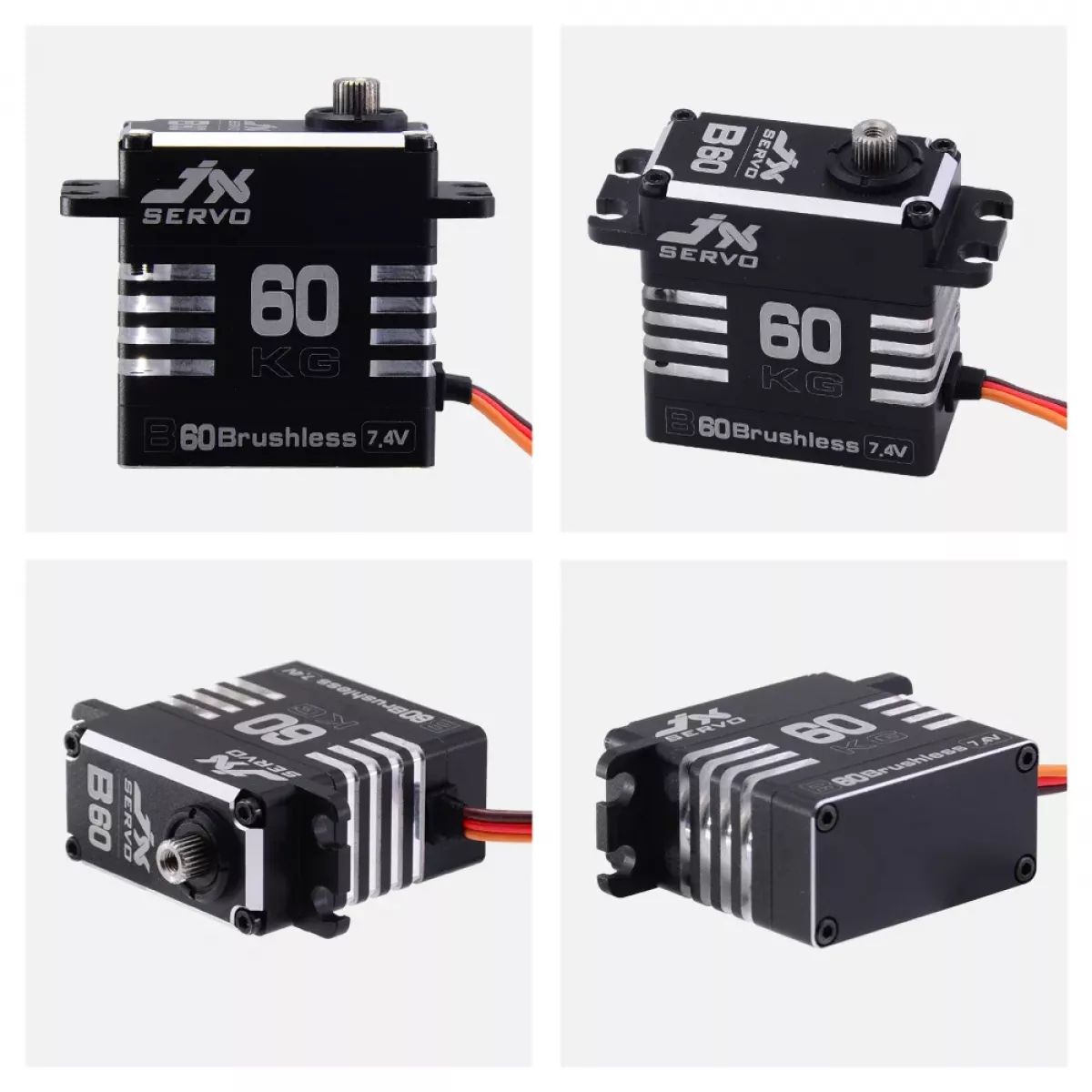 JX Servo B60 — Бесколлекторный серво 8.4В, 60кг, 0.11с/60°, металл, для RC авто и моделей JX Servo B60 — Бесколлекторный серво 8.4В, 60кг, 0.11с/60°, металл, для RC авто и моделей