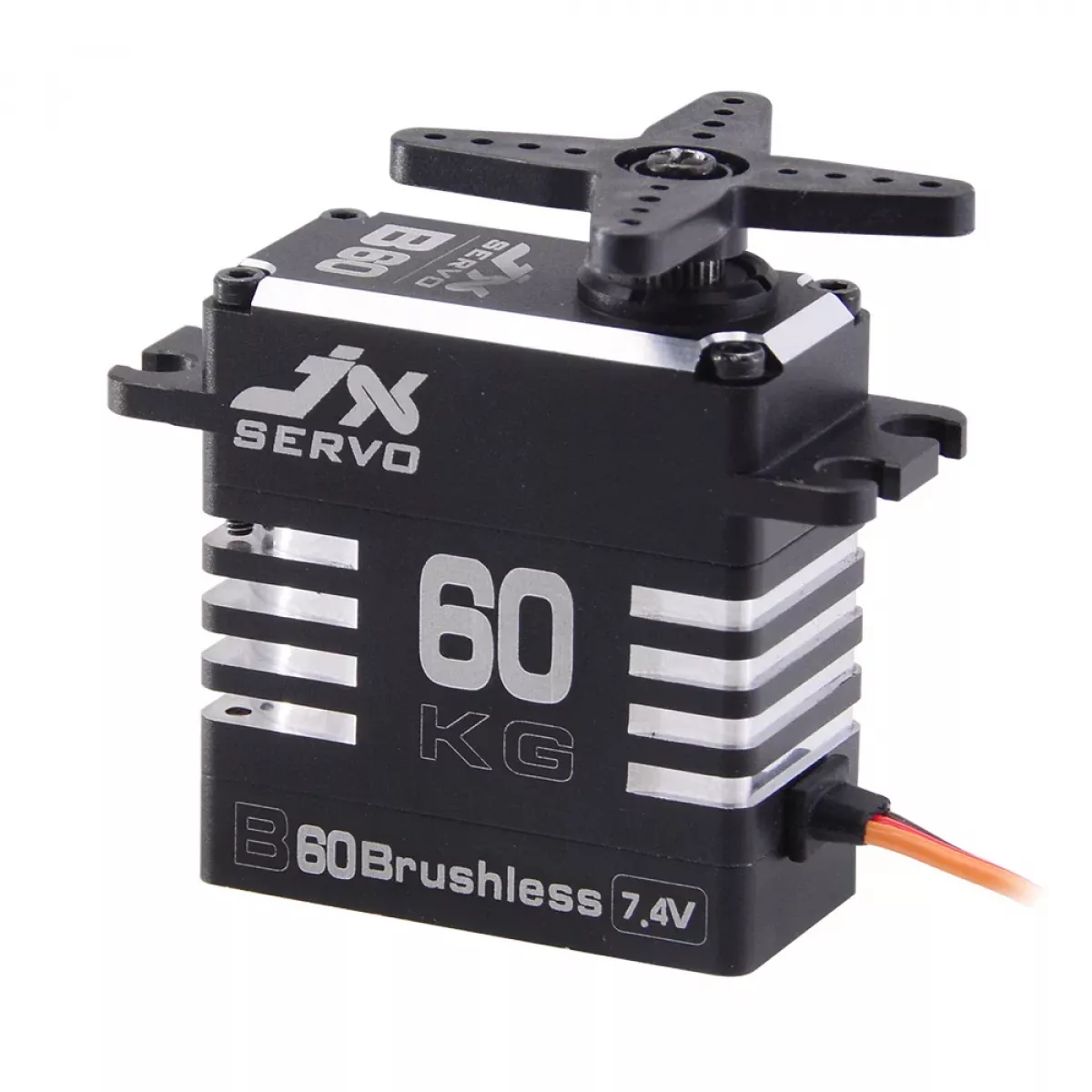 JX Servo B60 — Бесколлекторный серво 8.4В, 60кг, 0.11с/60°, металл, для RC авто и моделей JX Servo B60 — Бесколлекторный серво 8.4В, 60кг, 0.11с/60°, металл, для RC авто и моделей