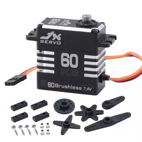 JX Servo B60 — Бесколлекторный серво 8.4В, 60кг, 0.11с/60°, металл, для RC авто и моделей
