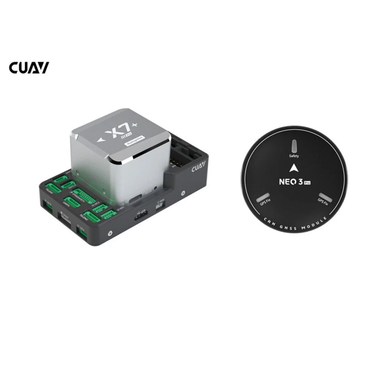 Промышленный автопилот CUAV Pixhawk X7+ Pro с GPS NEO 3 Pro и модулем питания CAN PMU Combo Промышленный автопилот CUAV Pixhawk X7+ Pro с GPS NEO 3 Pro и модулем питания CAN PMU Combo