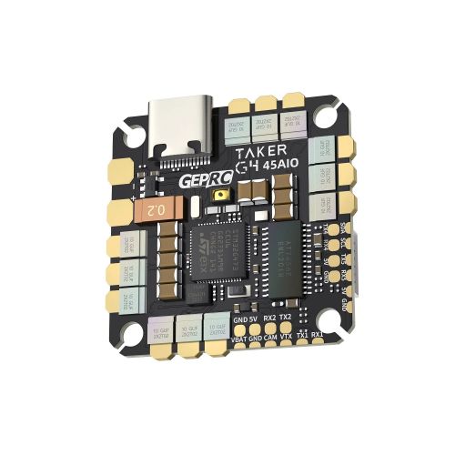 Полётный контроллер GEPRC TAKER G4 45A 8Bit AIO для FPV дронов, 2–6S, STM32G473, DShot600, OSD