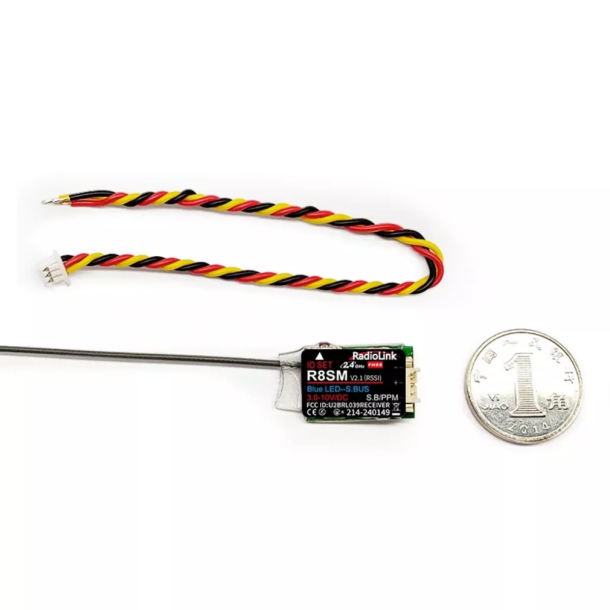 RadioLink R8SM 8-канальный мини-приёмник 2.4GHz SBUS/PPM для гоночных дронов RadioLink R8SM 8-канальный мини-приёмник 2.4GHz SBUS/PPM для гоночных дронов