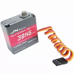 JX Servo RD-C7638HV-180 — роботизированный серводвигатель, 38кг·см, 180°, бесколлекторный, алюминиевый корпус