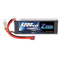 Zeee 3S 5200mAh 50C 11.1V LiPo аккумулятор с разъёмом Deans для RC авто, дрона, самолёта