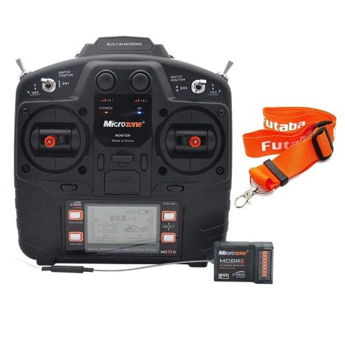 Пульт Microzone MC8B 2.4ГГц 8 каналов + приёмник MC8RE/MC9002 для самолётов и вертолётов RC