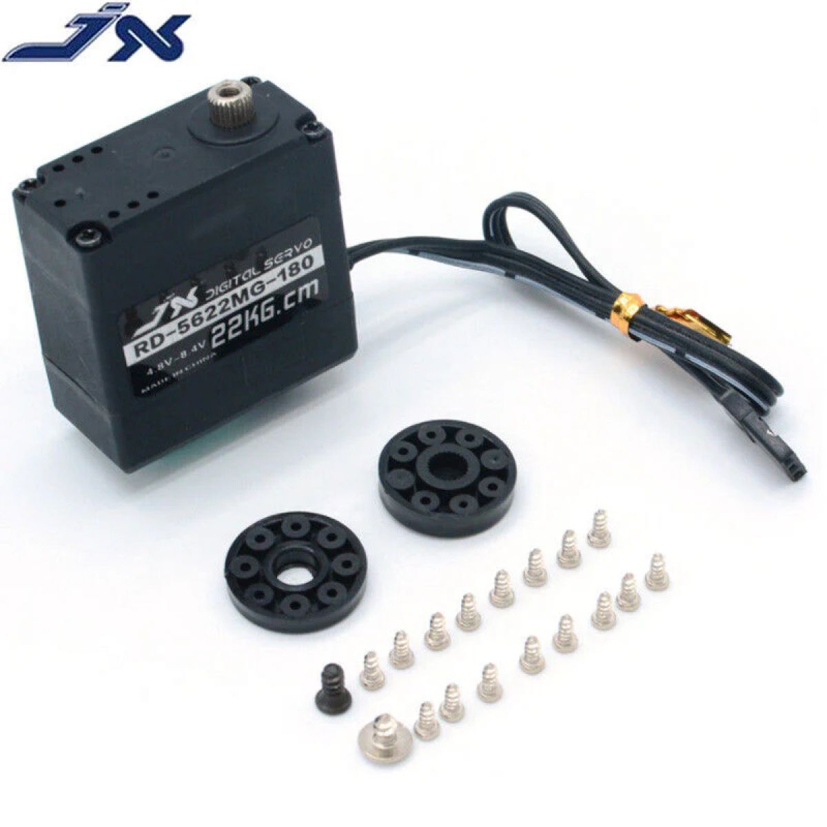 JX Servo RD-5622MG - цифровой сервопривод 22кг.см, 180°/300°, металл. шестерни, высокий крутящий момент JX Servo RD-5622MG - цифровой сервопривод 22кг.см, 180°/300°, металл. шестерни, высокий крутящий момент