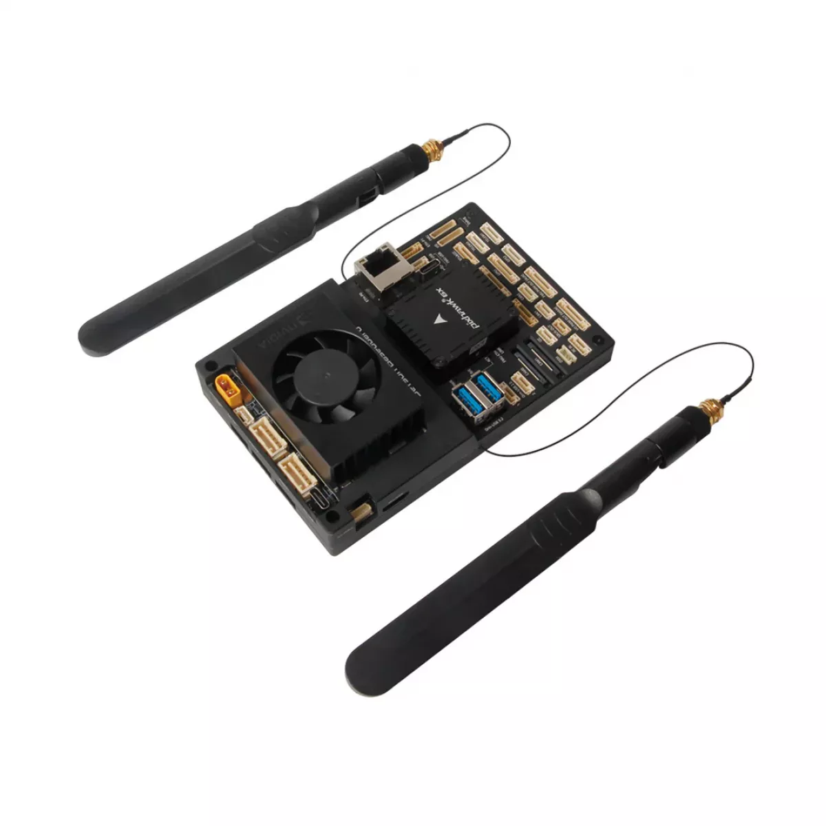 Базовая плата Holybro Pixhawk Jetson с 6X/6X Pro, PM02D и модулем NVIDIA Jetson Orin NX – комплект c Wi-Fi, SSD, Camera, UBEC Базовая плата Holybro Pixhawk Jetson с 6X/6X Pro, PM02D и модулем NVIDIA Jetson Orin NX – комплект c Wi-Fi, SSD, Camera, UBEC
