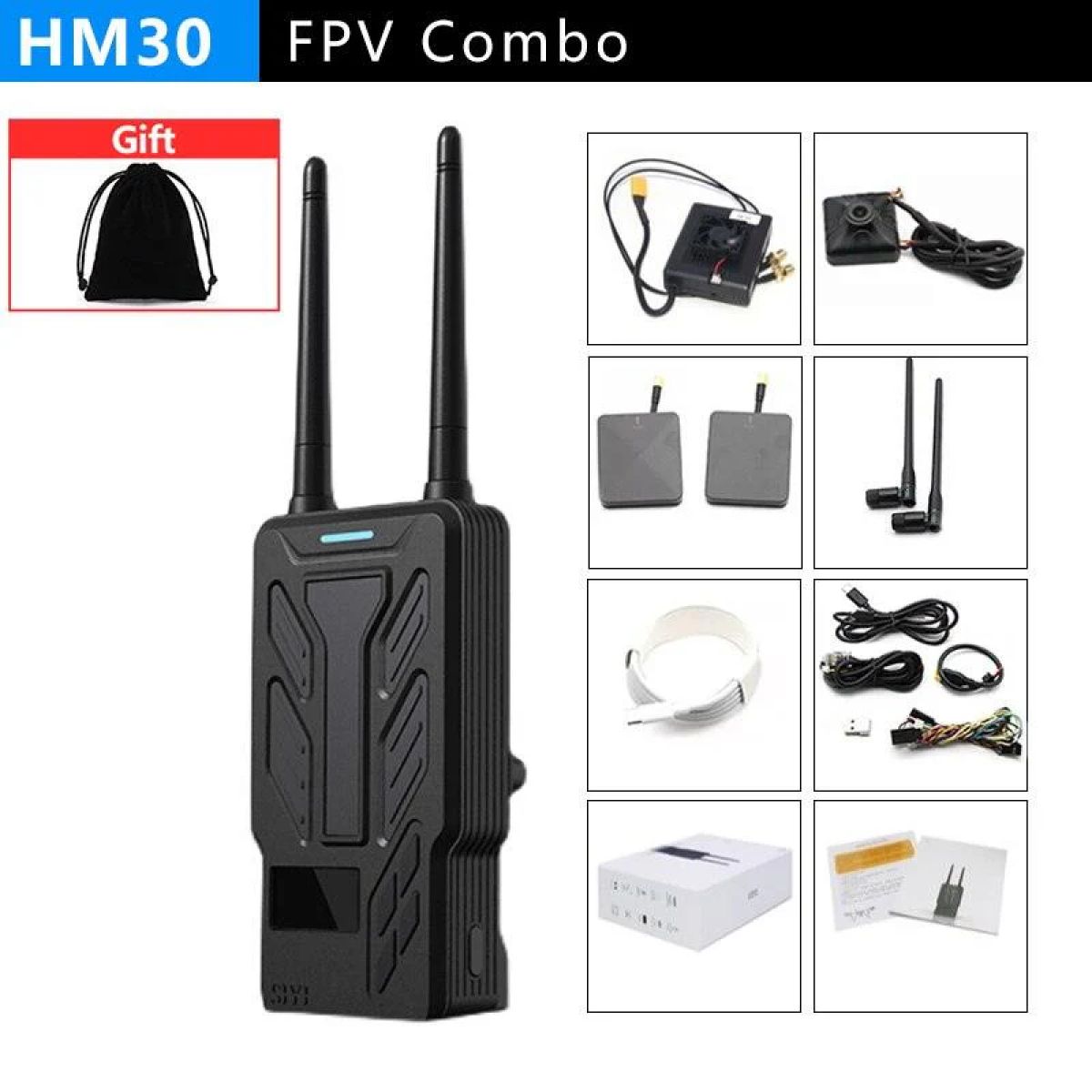 SIYI HM30 система передачи видео FPV, Full HD 1080p 60fps, дальнобойная, камера с записью R1, OSD SIYI HM30 система передачи видео FPV, Full HD 1080p 60fps, дальнобойная, камера с записью R1, OSD