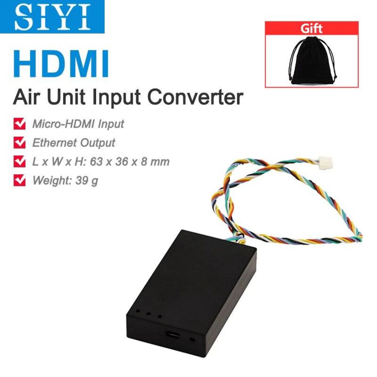 SIYI HM30 система передачи видео FPV, Full HD 1080p 60fps, дальнобойная, камера с записью R1, OSD SIYI HM30 система передачи видео FPV, Full HD 1080p 60fps, дальнобойная, камера с записью R1, OSD