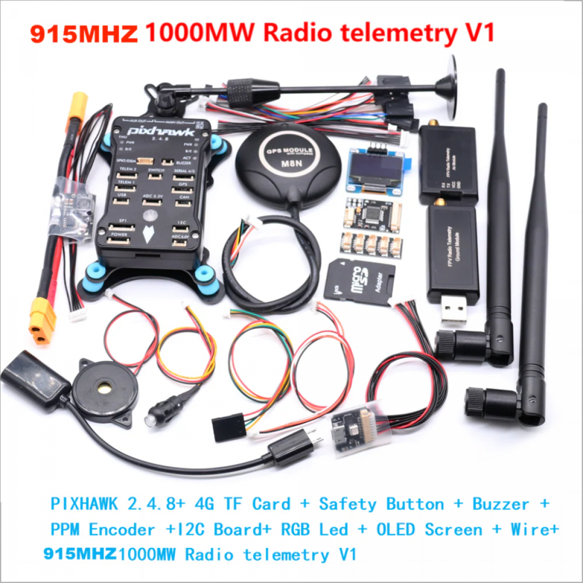 Контроллер полёта Pixhawk PX4 PIX 2.4.8 32-бит с 4G SD, PPM, I2C, автопилот для квадрокоптера Контроллер полёта Pixhawk PX4 PIX 2.4.8 32-бит с 4G SD, PPM, I2C, автопилот для квадрокоптера