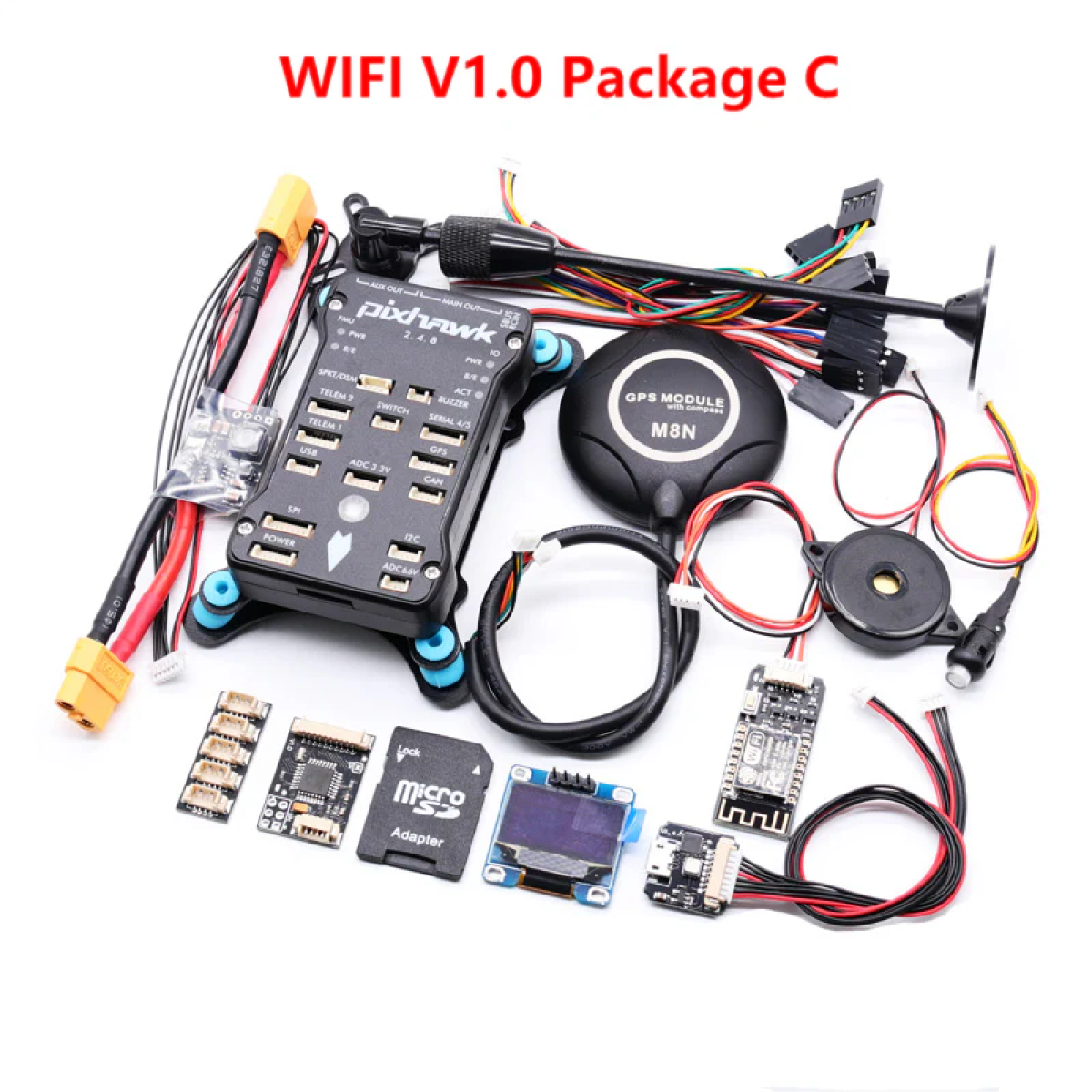 Контроллер полёта Pixhawk PX4 PIX 2.4.8 32-бит с 4G SD, PPM, I2C, автопилот для квадрокоптера Контроллер полёта Pixhawk PX4 PIX 2.4.8 32-бит с 4G SD, PPM, I2C, автопилот для квадрокоптера