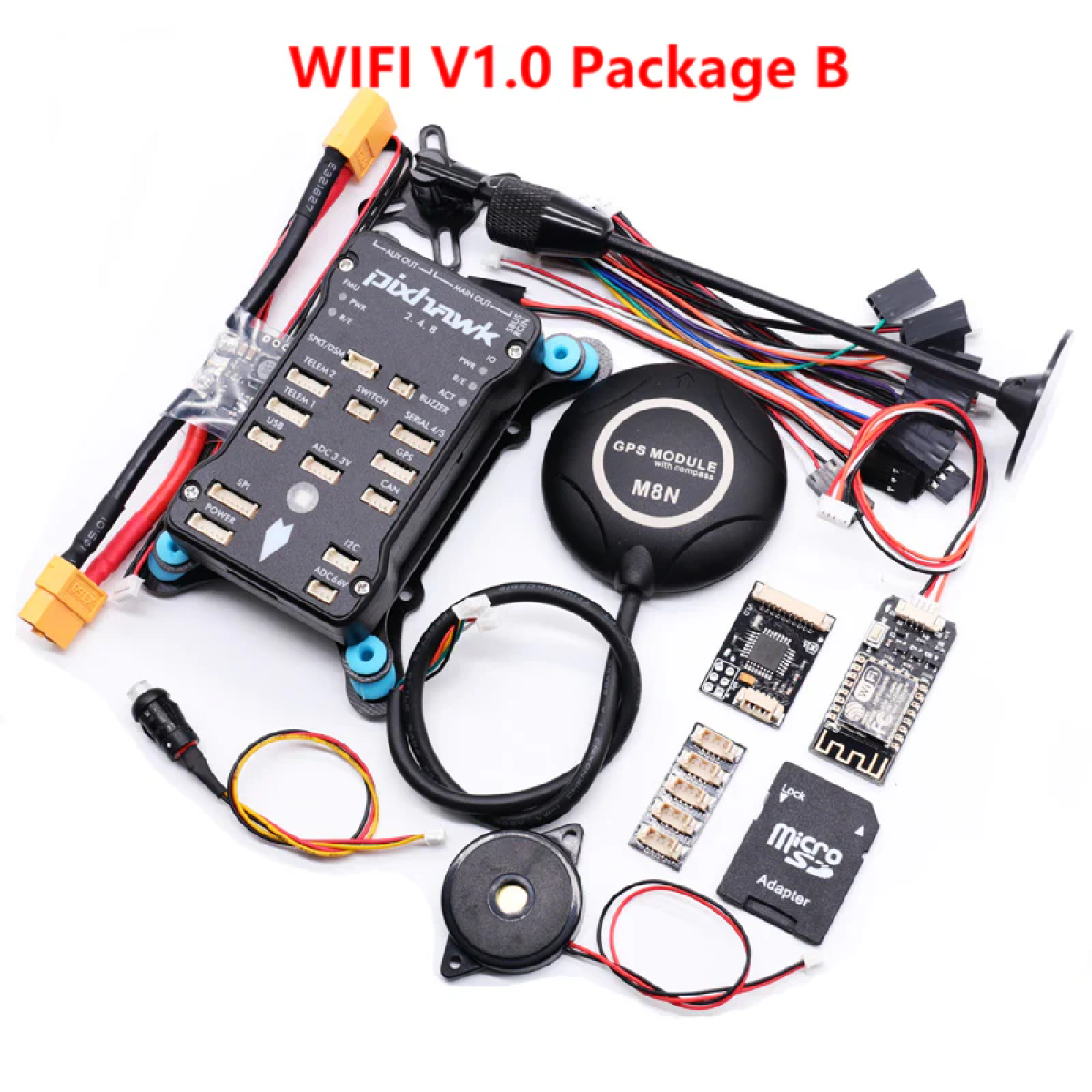 Контроллер полёта Pixhawk PX4 PIX 2.4.8 32-бит с 4G SD, PPM, I2C, автопилот для квадрокоптера Контроллер полёта Pixhawk PX4 PIX 2.4.8 32-бит с 4G SD, PPM, I2C, автопилот для квадрокоптера